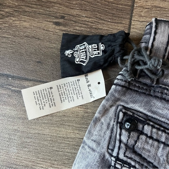 Rock Revival Men's Mike Biker Grey Wash Denim Jeans Size 30x32 - Picture 2 of 11